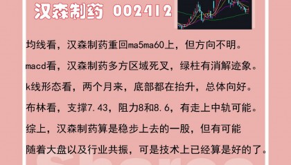 汉森制药股票(汉森制药股票是潜力股吗)