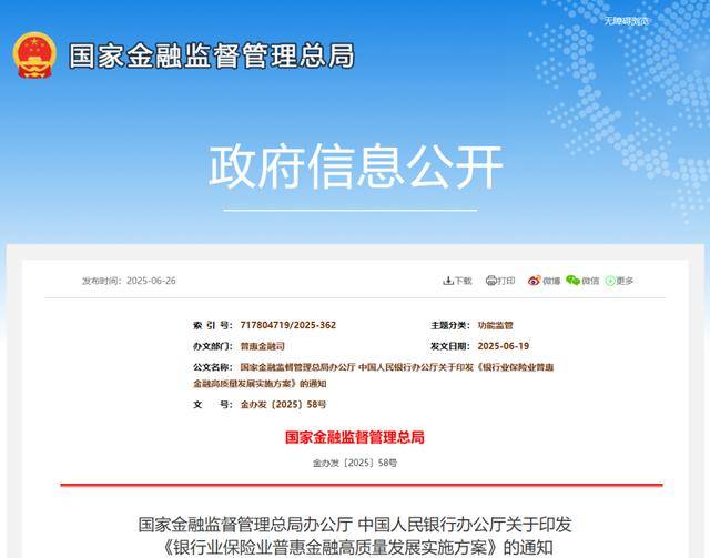 央行、国家金融监管总局重磅发布！