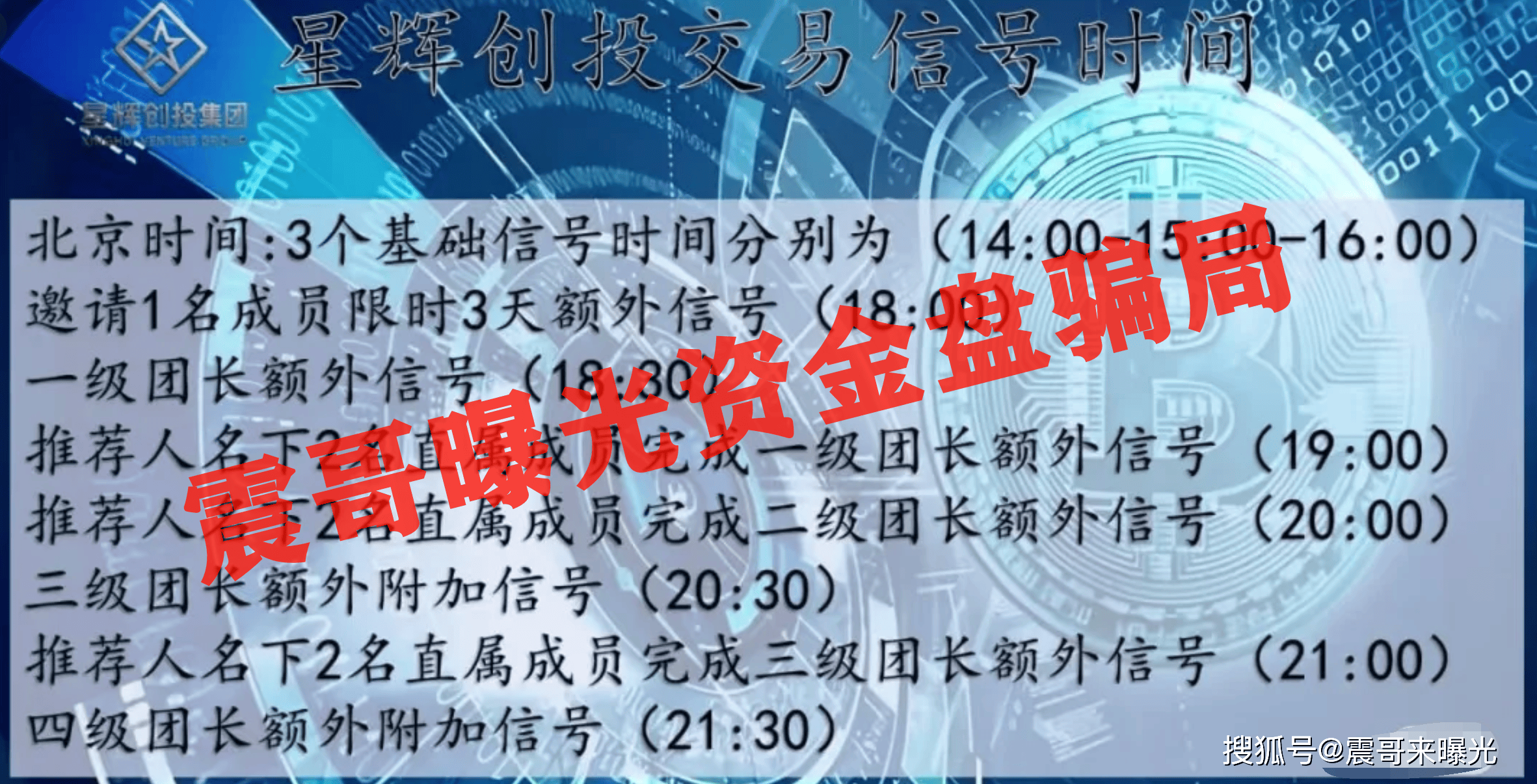 星辉创投OSL资金盘骗局，原ABCC交易所开的，别碰短命盘