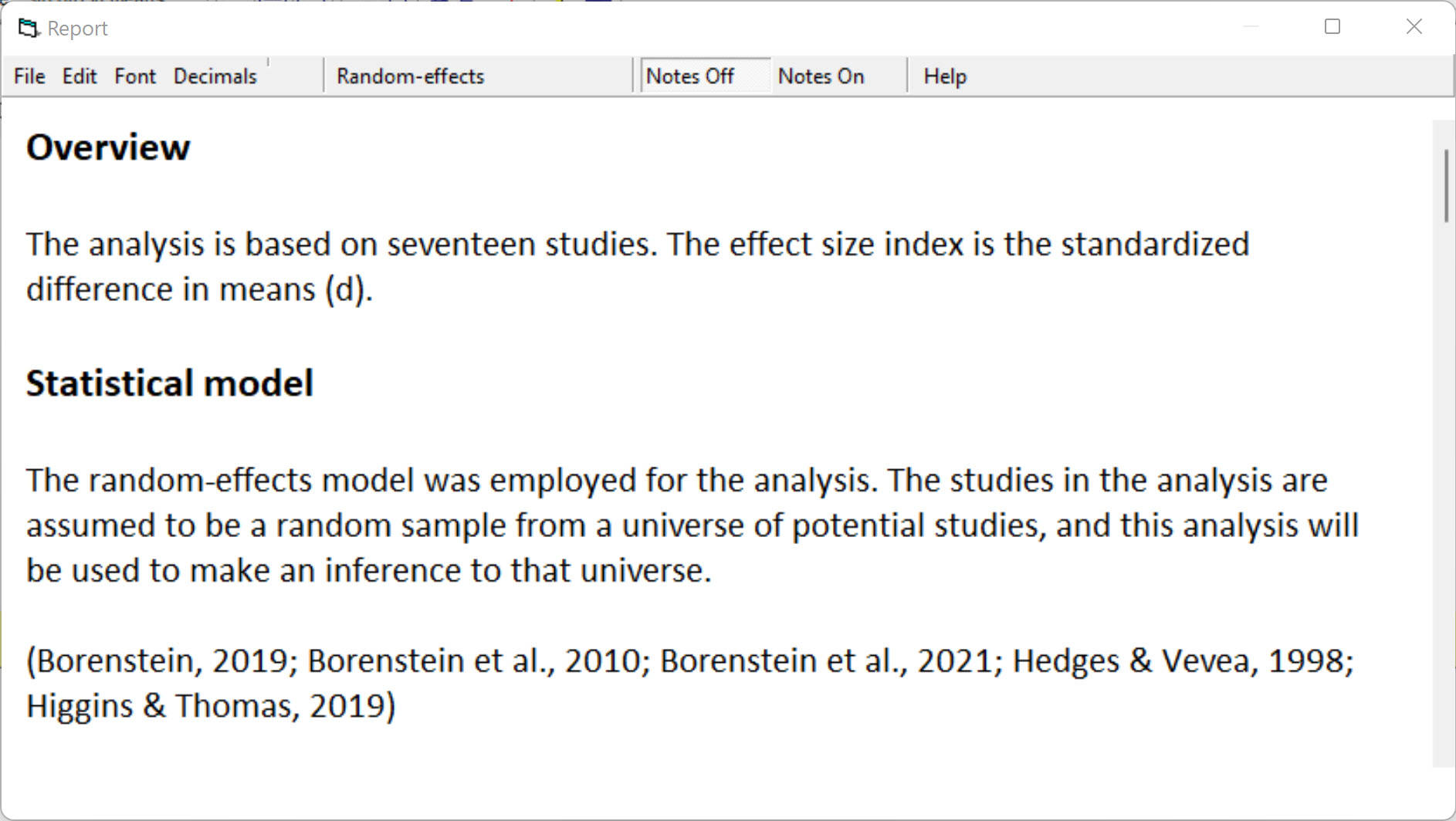 CMA —元分析软件